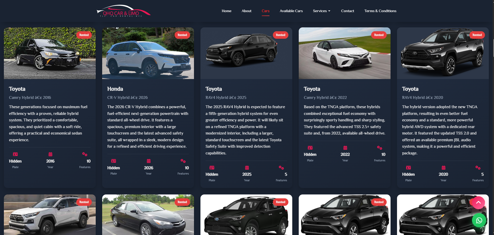 Car Listing Page